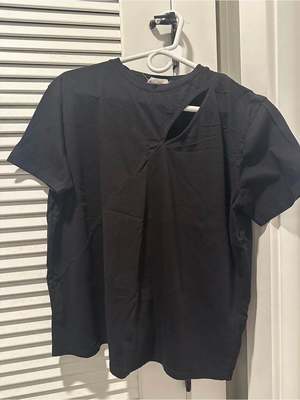 Marcella Leonie Cut Out Black Tee